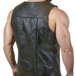 Gilet en cuir Gridlock pour homme, noir et violet, simili cuir, vêtement de club fétiche - Product Image 6