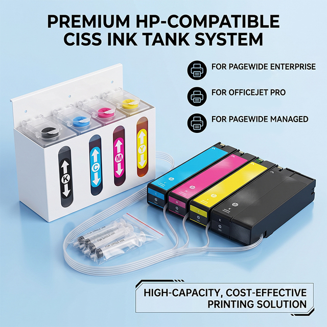 Enlite Compatible CISS Ink System for HP PageWide Color MFP 774dn 556xh 586dn Officejet Enterprise X555dn Ink Refill System