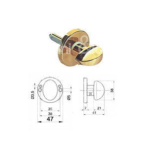 ลูกบิดสำหรับเปิดศิลปะจำกัด D15/น. - Product Image 1