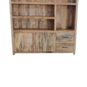 Vintage Black Luxury Modern High Quality Solid Wood Adjustable Bookshelf Drawers Doors for Living Room Home Office Low Prices - Product Image 4