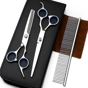 Ciseaux de coiffure professionnels en acier inoxydable de 7 pouces, personnalisés, à manche long, pour droitiers, avec dents de 32 mm - Product Image 3