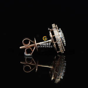 Boucles d'oreilles rondes en argent sterling s925 avec diamants de Moissanite taillés en brillant avec clarté vvs pour femmes - Product Image 6