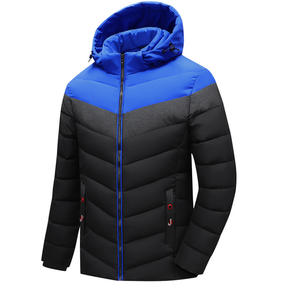 Wholesale Men's Winter <b>Puffer</b> <b>Jackets</b> Custom Logo Nylon Hooded with Warm Bubble Puff Fill Canvas Outer Indoor <b>Light</b> - Product Image 4