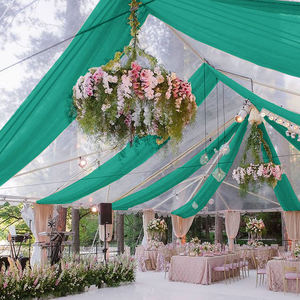 Paneles de cortina de techo de boda de calidad superior Elegante evento Drapeado Cenefas de tejido alto Cortinas y decoraciones - Product Image 2