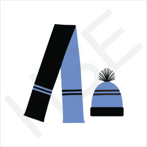 Soft Warm Multicolor Beanie Hat with Matching Winter Scarf - Product Image 2