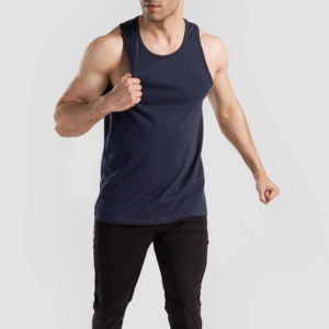 เสื้อกล้ามกีฬาแขนกุดสีพื้นของผู้ชายเสื้อออกกำลังกายเล่นยิมฟิตเนสวิ่งออกกำลังกาย - Product Image 6