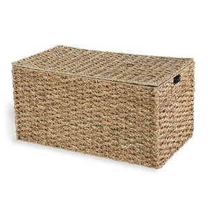 Woven sea grass lidded <b>chest</b> natural seagrass <b>storage</b> box best quality raffia straw trunk <b>chests</b> - Product Image 3