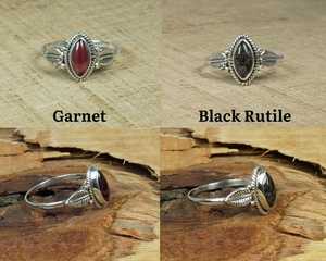 925 sterling Silver Marquise đá quý Nhẫn Lê cắt đồ trang sức đám cưới Moonstone <span class=keywords><strong>Onyx</strong></span> Tiger của mắt màu ngọc lam thạch anh tím đá quý - Product Image 6