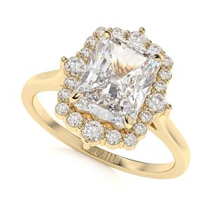 Anillo de compromiso estilo Halo de diamante cortado CTRadiant 1,00 para ella - Product Image 1