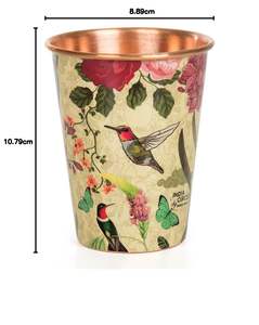 r copper tumbler handmade smooth polish ideal for <b>water</b> storage Ayurveda based health drink <b>container</b> - Product Image 2