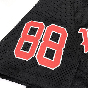 2025 Épaules tombantes T-shirt Surdimensionné Football Vintage 100% Polyester Noir Léger Hommes Mesh Jersey T-Shirt Avec Pour Hommes - Product Image 5