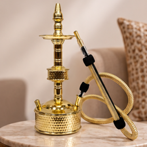 Cachimba de latón para mesa, estilo árabe hecho a mano con base decorativa martillada - Product Image 6