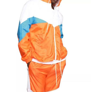 Conjunto de chándal de poliéster de talla grande para hombre, chaqueta de nailon con cremallera transpirable, ropa de invierno informal de retazos Pakistán - Product Image 6