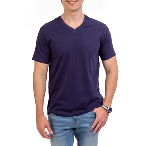 Camisetas de Cuello en V para Hombre, Manga Corta, 100% Algodón, 180 GSM, para Verano, Color Sólido Personalizado, Calidad Premium, al por Mayor, de BD - Product Image 4