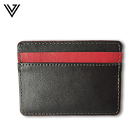 Dompet Tipis Unisex Dual Tone Anti-RFID dari Kulit PU Tahan Lama, Tempat Kartu dengan Penutup Terbuka, Panjang Pendek, Bahan Drill Cloth