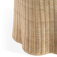Nouvelle arrivée avec design vintage table basse ondulée en rotin naturel fait à la main pour meubles de maison meilleure vente pour article de salon