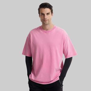 เสื้อยืดผ้าซักแบบเป็นกรดสำหรับผู้ชายผ้าฝ้าย100% ทรงหลวมพิมพ์ลายโอเวอร์ไซส์ใส่ได้ทั้งชายและหญิง - Product Image 3