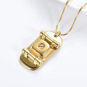 Urna de cremación de acero inoxidable dorado, joyería para cenizas, gorra de béisbol, collar de urna para cenizas de seres queridos, regalo para mujeres y hombres, tamaño personalizado - Product Image 4