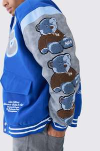 Veste universitaire en cuir pour homme sur mesure, style streetwear, veste bomber de baseball, vente en gros de vestes universitaires sur mesure - Product Image 3