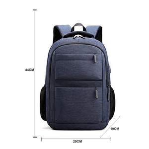 Mochila personalizable para ordenador portátil con carga USB para chicas, bolsa de viaje impermeable para ordenador portátil, cremallera de Material para negocios, deportes informales - Product Image 4