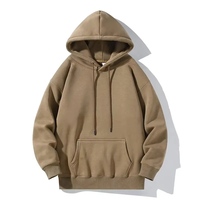 Sweat à capuche d'hiver personnalisable avec patch 3D en chenille, 100% coton, molleton épais, brodé, écologique, coupe-vent, respirant et doublé