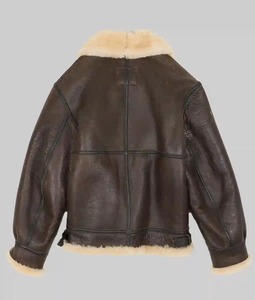 Veste en cuir de mouton marron pour homme-B3 Bomber RAF style aviateur, veste d'hiver en peau de mouton véritable, cadeau parfait pour lui - Product Image 2