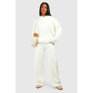 Conjunto de Pantalones Deportivos de Forro Polar de Algodón de Alta Calidad para Deportes de Invierno, Bordado Personalizado al por Mayor, con Bolsillo, Color Beige, Tallas Grandes para Mujer - Product Image 1