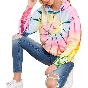 Mujeres Tie Dye Hoodie Pullover Soft Cotton Casual Wear Venta al por mayor Mujeres Tie Dye Hoodie - Product Image 1