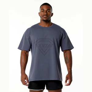 Alta calidad 230gsm algodón ropa de calle en blanco liso teñido cuello redondo Camiseta de gran tamaño logotipo personalizado hombres talla grande camiseta OEM - Product Image 4