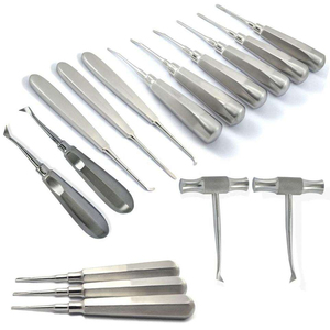 Ensemble d'ascenseurs de racine de luxation manuelle à poignée ergonomique confortable 10 acier satiné pour l'extraction des dents chirurgie dentaire de qualité supérieure - Product Image 2