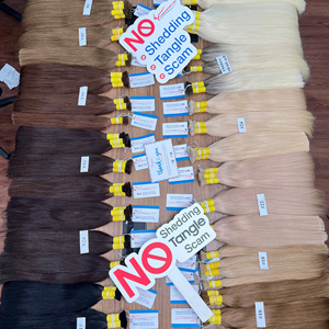 Extensión de cabello humano vietnamita de onda natural a granel superior de 6 a 32 pulgadas en colores completos Cabello a granel de color natural - Product Image 4