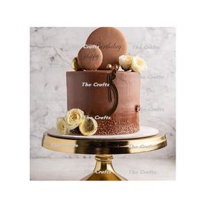 Soporte de aluminio dorado para chocolate, tamaño y forma personalizados, soporte para servir postres para uso en fiestas de bodas - Product Image 2