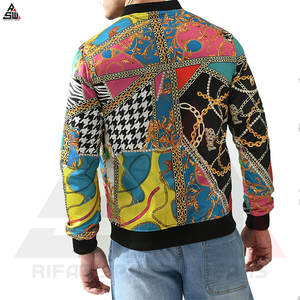 Blouson d'aviateur en toile à logo personnalisé pour hommes grande taille coupe-vent d'hiver - Product Image 3