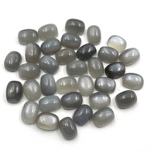Piedra Lunar Gris Natural, Corte Cojín, Cabujón de 5-20 mm para Joyería Hecha a Mano, Certificada por IGI - Product Image 1