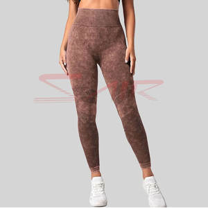 Leggings de sport pour femmes taille haute personnalisés nouveau pantalon de yoga d'entraînement sans couture avec fonction de levage des fesses décontracté taille moyenne Gym Fitness - Product Image 5