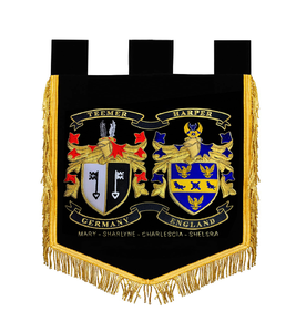 Bandera y Gallardete de Escudo Familiar Personalizado de Primera Calidad, Bandera de Arma de Escudo de Seda con Impresión Digital y Logotipo Personalizado - Product Image 5