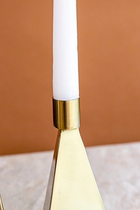 Bougeoir Oro décoratif de luxe en métal doré en acier inoxydable doré (lot de 4) - Product Image 5