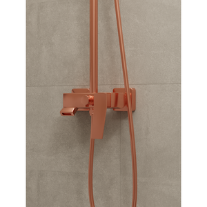 HERA Rainshower <b>System</b> with Single-lever <b>Shower</b> Mixer Set 8303 Rose Gold Square <b>Rain</b> <b>Shower</b> Head - Product Image 5
