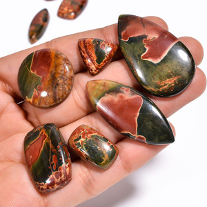 Venta al por mayor Lote de formas mixtas, fabricación de joyas de piedras preciosas finas, cabujón de jaspe de Cherry Creek Natural, piedras preciosas de cuarzo sueltas, forma orgánica - Product Image 6