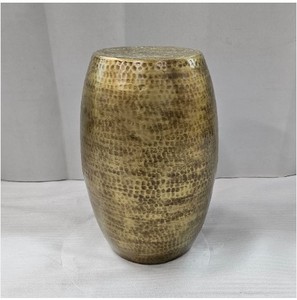 ตารางการจัดเก็บค้อนเฟอร์นิเจอร์โลหะห้องนอนสตูลเก็บGolden Hammered Storageกลองสตูล - Product Image 1