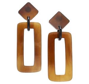 Fabricants de bijoux fantaisie : Boucles d'oreilles en corne de buffle au design unique, nouvelle forme, artisanat naturel - Product Image 4