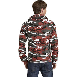 100% coton Camouflage à capuche pour hommes personnalisable brodé Style décontracté régulier ajusté tailles chaud hiver manteau polaire à capuche - Product Image 6