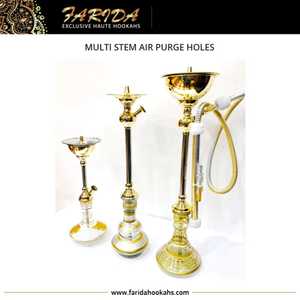 Set de Narguile de Acero Inoxidable Lacado de Alta Calidad, Estilo Egipcio de Lujo, Personalizado, con Múltiples Orificios, Tipo Mini Curvo - Product Image 2