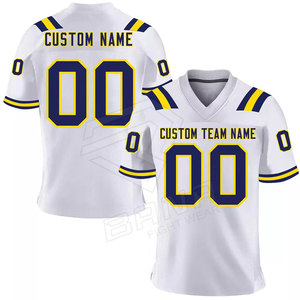 Maillot de football américain personnalisé 100% polyester pour adultes, haute qualité, respirant, anti-humidité, anti-bactérien, séchage rapide, taille plus - Product Image 2