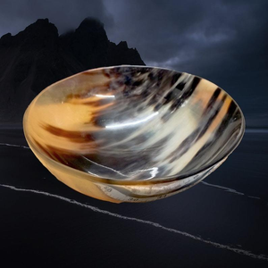 Juego de Servir de Cuerno de Búfalo - Tazón de 10 Pulgadas con Utensilios a Juego para Entretener - Product Image 3