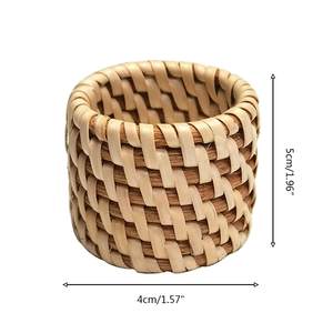 Servilleteros Decorativos de Mimbre para Mesa, Fabricados a Medida en Madera, Elegantes, Hechos a Mano, 100% Ratán de la Mejor Calidad - Product Image 1