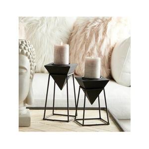 Ensemble de piliers en métal rustique et de bougeoirs à bougies votives, parfait pour la décoration de table, de sol, de patio, de jardin, de salon - Product Image 6