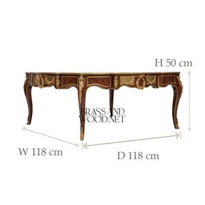 Juego de Mesa de Centro y Mesa Auxiliar de Madera Ornamentada de Lujo - Product Image 4