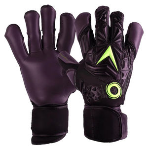 Guantes de portero de cuero para jóvenes y adultos, guantes híbridos negativos con espinas extraíbles para dedos, equipo de portero de fútbol - Product Image 3