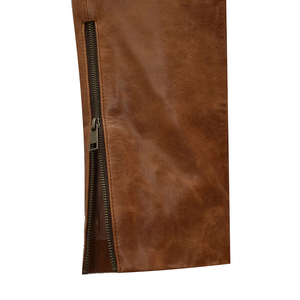 กางเกงหนัง PU ดีไซน์ล่าสุด แฟชั่นฤดูใบไม้ร่วง-ฤดูหนาว เอวสูง น้ำหนักเบา สีดำล้วน กันลม เป็นมิตรกับสิ่งแวดล้อม - Product Image 6